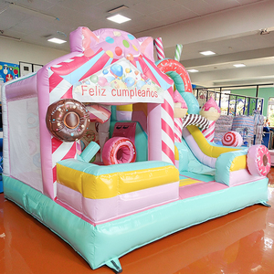 Castillo Inflable con Tobogán, Casa <span class=keywords><strong>de</strong></span> Brinco Inflable con Diseño <span class=keywords><strong>de</strong></span> Dulces, Parque Infantil Inflable para Niños - Product Image 3