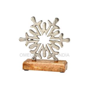 Corps en aluminium de décor à la maison en forme d'oiseau de haute qualité avec base incurvée en bois pour la décoration de la maison et de noël - Product Image 5