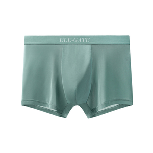 Boxer da uomo XXL in seta ghiaccio, a vita media, traspiranti, in tessuto a maglia di spandex, usa e getta, con logo ricamato, confezione singola. - Product Image 2