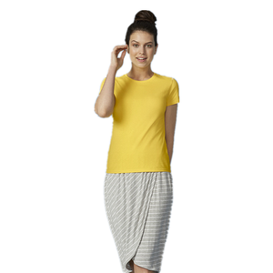 180gsm alta calidad cómodo OEM logo personalizado sólido liso 100% algodón Mujer señora manga corta Camiseta para hombres - Product Image 4