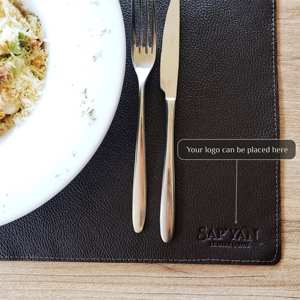 Eco Friendly Genuine Leather <b>Place</b> <b>Mat</b> for Restaurant Dining Waterproof Heat Resistant Smell Proof Heavy Duty Durable LPM-0014 - Product Image 2