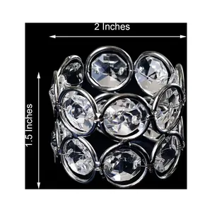 Rond de serviette en métal élégant pour fête de mariage classique moderne nouveau - Product Image 4