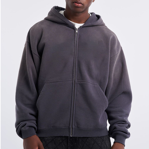 Sweat-shirts à capuche pour hommes en gros, impression personnalisée du logo, cordon de serrage/50% coton, couleur unie, streetwear tendance - Product Image 6