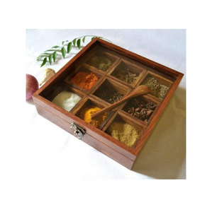 Boîtes à épices en bois anciennes TIMELESS CRAFT - Écologiques, couleur personnalisée, grande taille, utilisation en cuisine, boîtes de présentation - Product Image 6