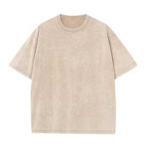 T-shirt surdimensionné pour hommes en coton lourd 100% personnalisé OEM impression DTG vintage personnalisée avec motif de pierre de logo solide - Product Image 4