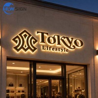 Enseigne lumineuse extérieure pour magasin, finition peinture cuite, certifiée CE et RoHS, logo LED pour entreprise