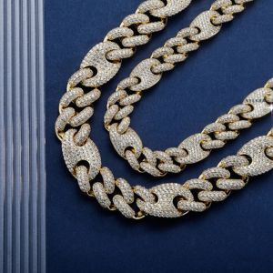 Cadena cubana de moissanita S925 de 20mm-Collar de diamantes de hip-hop para hombres, collar de moissanita grueso de plata 925 DE LA India - Product Image 4