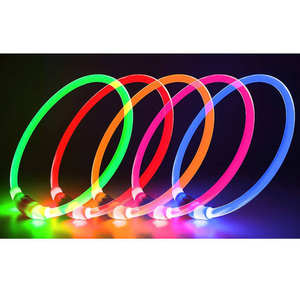 Collar LED de Lujo para Perros, Recargable por USB, con Luz Intermitente de Seguridad, Correa de TPU, Poliéster y Silicona para Gatos - Product Image 1