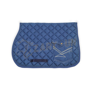 Tapis de Selle de Dressage Personnalisés de Haute Qualité, Antidérapants, pour Chevaux, Style Western et Anglais, Rembourrage en Polyester, Tissu Jean - Product Image 3