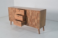 Nouveauté 2025, buffet de haute qualité, style industriel moderne, en bois d'acacia massif, durable, avec plusieurs tiroirs, armoire de rangement pour le salon
