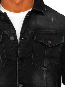 High Quality Streetwear Denim <b>Jacket</b> Custom Logo Jeans Coat Casual Fashion Outerwear Private Label Bulk Production Service - Product Image 4
