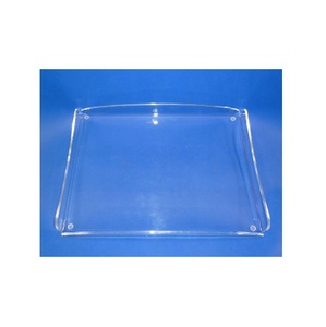 Plateau rectangulaire en acrylique pour la présentation des aliments, support de service pour craquelins, plateau pour fête à domicile et plateau de charcuterie - Product Image 1