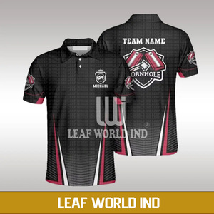 Fournisseur de polos professionnels en polyester Cornhole personnalisés bon marché avec poche pour l'équipe MEILLEUR CHEMISE CORNWOLE CHEMISE PERSONNALISÉE POUR LES JEUNES - Product Image 5