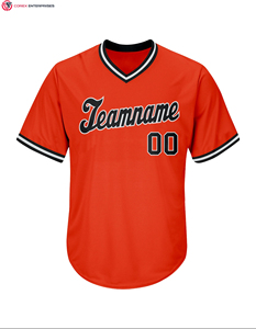 Design personnalisé, broderie, sublimation, col en V, pull pour hommes, maillot de baseball, chemise respirante - Product Image 2