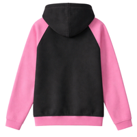 Sweat-shirt à capuche à manches raglan pour femme, imprimé personnalisé, avec badge frontal, thème Sororité Grecque, pour l'hiver, coloris Rose et Vert