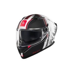 MT Helmets Braker SV Charm A1 Open Face Motocross Helmet Black White Matt Visor <b>Mirrored</b> Design <b>XL</b> Size Unisex Sport-Touring 4 - Product Image 2