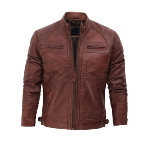 High Quality <b>Men's</b> Winter Fashion Leather <b>Jackets</b> Breathable Motorbike Customized Color Logo OEM Service Anti-Bacterial Low MOQ - Product Image 1