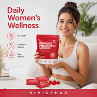 Gummies Probiotiques à la Canneberge pour Femmes Adultes – Soin Vaginal, Santé Urinaire, Soutien Immunitaire – Complément Alimentaire Naturel à Base de Plantes – 60 Unités