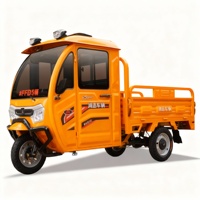 Tricycle benne électrique tout-terrain à bas prix, auto-déchargeant, capacité de charge 400 kg, autonomie 90 km