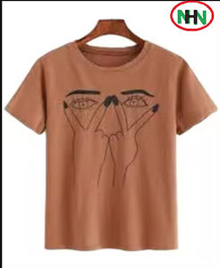 New Design Fashionable Casual <b>Ladies</b> <b>T</b> <b>Shirts</b> Short Sleeve Comfortable Wholesale Women <b>Ladies</b> <b>T</b>-<b>shirt</b> OEM Service Custom Design - Product Image 5
