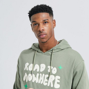 <b>Men's</b> Heavyweight Oversized <b>Hoodie</b> for Puff Print French Terry in 100% Cotton Winter Season Basic in Cheap Price - Product Image 5