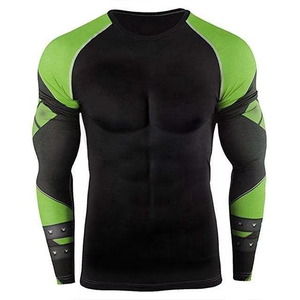 Vente en gros de maillots de compression personnalisés avec logo BJJ, manches courtes, camouflage vert, MMA, Jiu Jitsu, équipement d'entraînement en salle de sport - Product Image 3