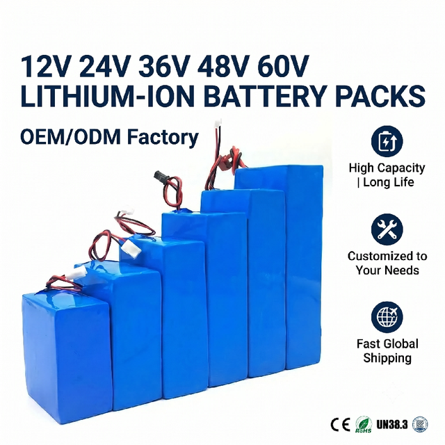 Rechargeable OEM/ODM 48V 20Ah Lithium Ion Battery Pack 12V 24V 36v 10Ah 20Ah 30Ah 18650 Lithium Battery Pack for E-bike Scooter