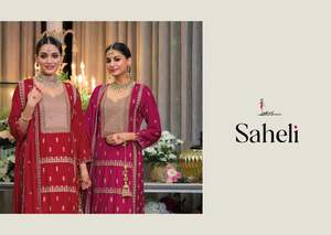 Nouvel arrivage Excellente qualité Style moderne Meilleur lourd Chinon Salwar Suit & Dupatta Avec broderie Travail Femme Mode Exportateur - Product Image 4