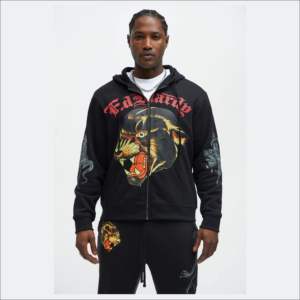 Sweat-shirts à capuche en molleton lourd 440GSM, impression d'un grand logo personnalisé, broderie, automne, 100% coton mélangé - Product Image 4