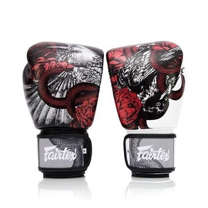 นวมชกมวย Fairtex หนังแท้ คุณภาพสูง สีสั่งทำได้ น้ำหนักเบา กันน้ำ แบบผูกเชือก สำหรับฝึกซ้อมและต่อยมวยไทย - Product Image 4