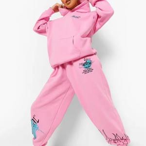 Unisex Heavyweight Casual Long Sleeve <b>Zip</b>-Up Loose Hooded Jacket Sweatpants Sets Outdoor Running Fitness Workout <b>Joggers</b> Suits - Product Image 3