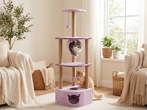 Amistar Cat Oasis – Griffoir tunnel de luxe pour chat, aire de jeux multifonctionnelle pour toutes les races et tailles - Product Image 4