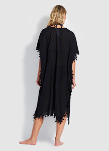 Wholesale 2023 Latest Women Beach <b>Kaftan</b> Fashion Plus Size Custom Print Swimsuit <b>Ladies</b> Viscose Beach Cover up <b>Dress</b> - Product Image 2