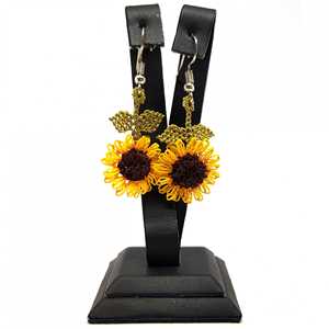 Boucles d'oreilles mode İğne Oyası Ayçiçeği Küpe Sallantılı - Product Image 1