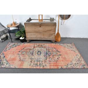 Vintage Orange Beige Wool <b>Rug</b> 3.6 X 7.5 ft Turkish Classic Large Area Patchwork Design for <b>Bedroom</b> Rectangle Hallway Latex - Product Image 1