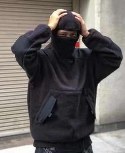 Manufacturer <b>Men</b> Fleece Blank Fluffy Ninja <b>Hoodie</b> <b>Sherpa</b> Masked Heavy Thick Streetwear Custom Full Face Zipup <b>Hoodie</b> - Product Image 5