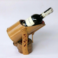 Porte-bouteille de vin en bambou, support décoratif naturel fait à la main, fournisseur en gros, exportateur d'usine