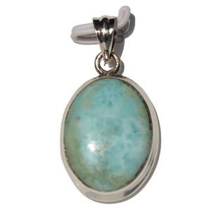 ขายร้อนฝาตั้งค่างานฝีมือ Larimar สเตอร์ลิงเงิน925ห่อจี้สร้อยคอ Piedras Naturales คริสตัลหิน - Product Image 4
