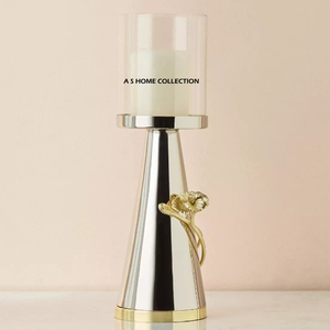 Marvelous Designing Aluminum Gold Plated <b>Candle</b> Holders With Glass Unique New Style Indoor Lightening <b>Candle</b> Holder <b>Novelty</b> Gift - Product Image 4