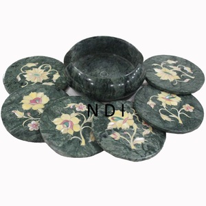 Posavasos de Mármol Cuadrados de Buena Calidad, Juego de Posavasos para Té, para Hotel, Hogar, Restaurante, Cocina, Artículos de Catering, Juego de Posavasos de Mármol - Product Image 2