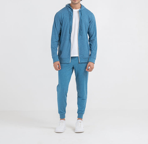 Heavy Weight 100% Fleece Full Zip Up Two Pocket Venta al por mayor Producto de calidad superior 500 Gsm O Neck Men HOODIE - Product Image 4