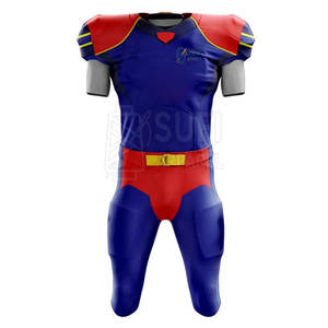 Uniformes de Fútbol Americano Personalizados con Estilo Único, Conjuntos de Uniformes de Fútbol Americano de Manga Corta, Transpirables, 100% Poliéster - Product Image 1