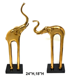 Gute Qualität Beliebtes Design Europäische und amerikanische Hochzeits geschenke Artikel Wohnkultur Elefanten kunst Metall dekorationen Tiers kulpturen - Product Image 2