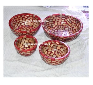 Nuevo cuenco de madera y resina epoxi para el hogar, cocina, mesa, vajilla, cuenco, tamaño personalizado, forma redonda, calidad superior de la India - Product Image 6