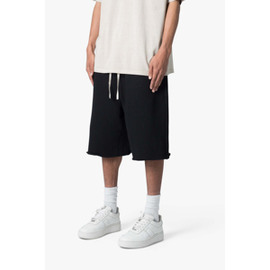 Venta al por mayor pantalones cortos de sudor transpirables logotipo personalizado de secado rápido OEM ultra venta al por mayor pantalones cortos de sudor holgados-Pantalones cortos negros para hombres - Product Image 5