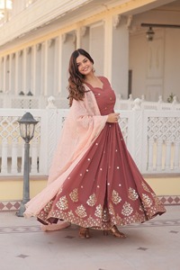 Coton pakistanais Salwar Kameez Anarkali Robe Robe Anarkali Costumes Robes Salwar Kameez Pour Femmes Robes Indiennes - Product Image 6