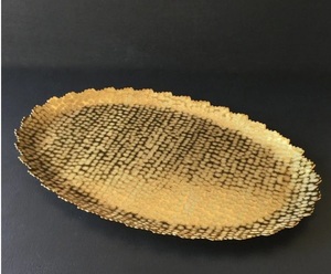 Plateau de service artisanal en cuivre martelé, écologique, design élégant, passe au lave-vaisselle, idéal pour table centrale, vente en gros, de luxe - Product Image 6