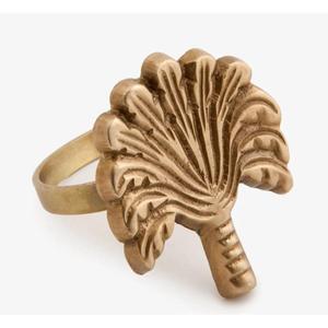 Rond de serviette en métal de luxe au design de fleurs Respectueux de l'environnement Vente chaude Décoration de mariage Collection Réutilisable Styles personnalisés Porte-serviettes - Product Image 3