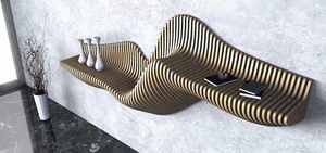 Decoración de Pared de Madera Hecha a Mano con Diseño Paramétrico Ondulado Art Deco, Archivos de Diseño Digital CNC Premium, para Cumpleaños y Hogar - Product Image 2