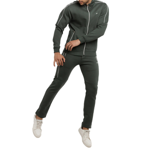 Survêtement doublé en polaire pour hommes, ensemble sweat-shirt et pantalon de survêtement chauds d'hiver pour l'entraînement en plein air, jogging, salon, tendance - Product Image 6